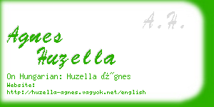 agnes huzella business card